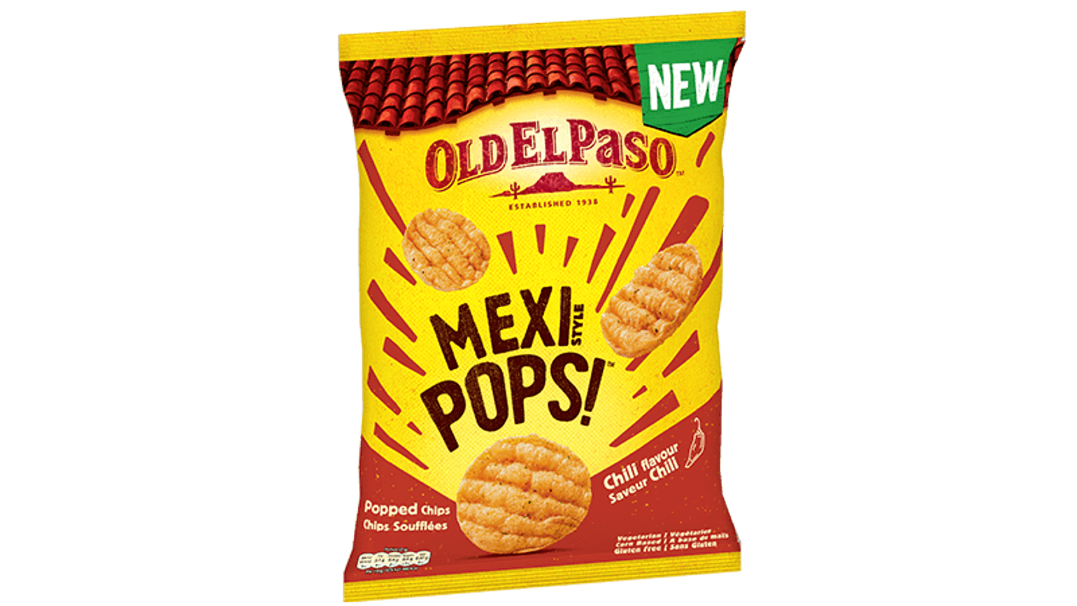 packet of chips mexi pops chili